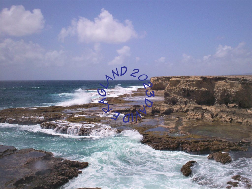 A rocky beach scene from the west side of Barbados.